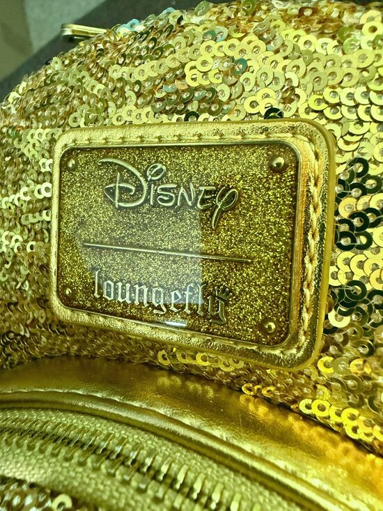 Loungefly Disney Beauty and the Beast Lumiere Sequin Mini Backpack NWT Glow Dark